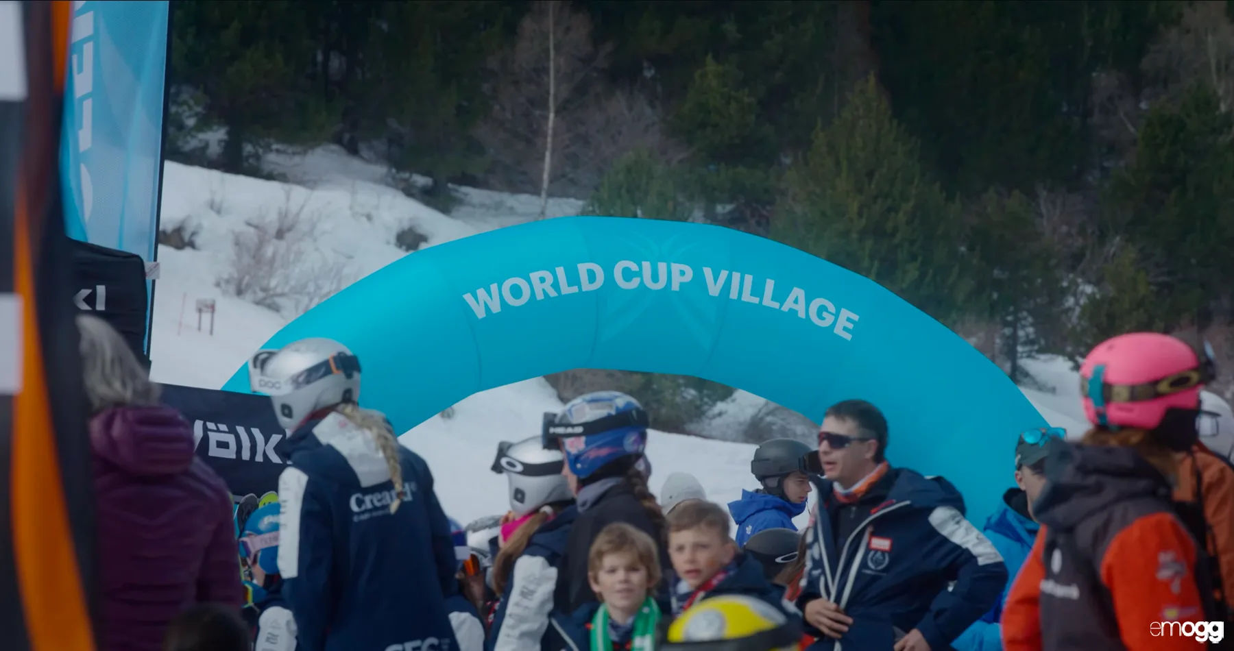 Grada principal de meta de la Copa del Mundo de esquí en El Tarter, Grandvalira