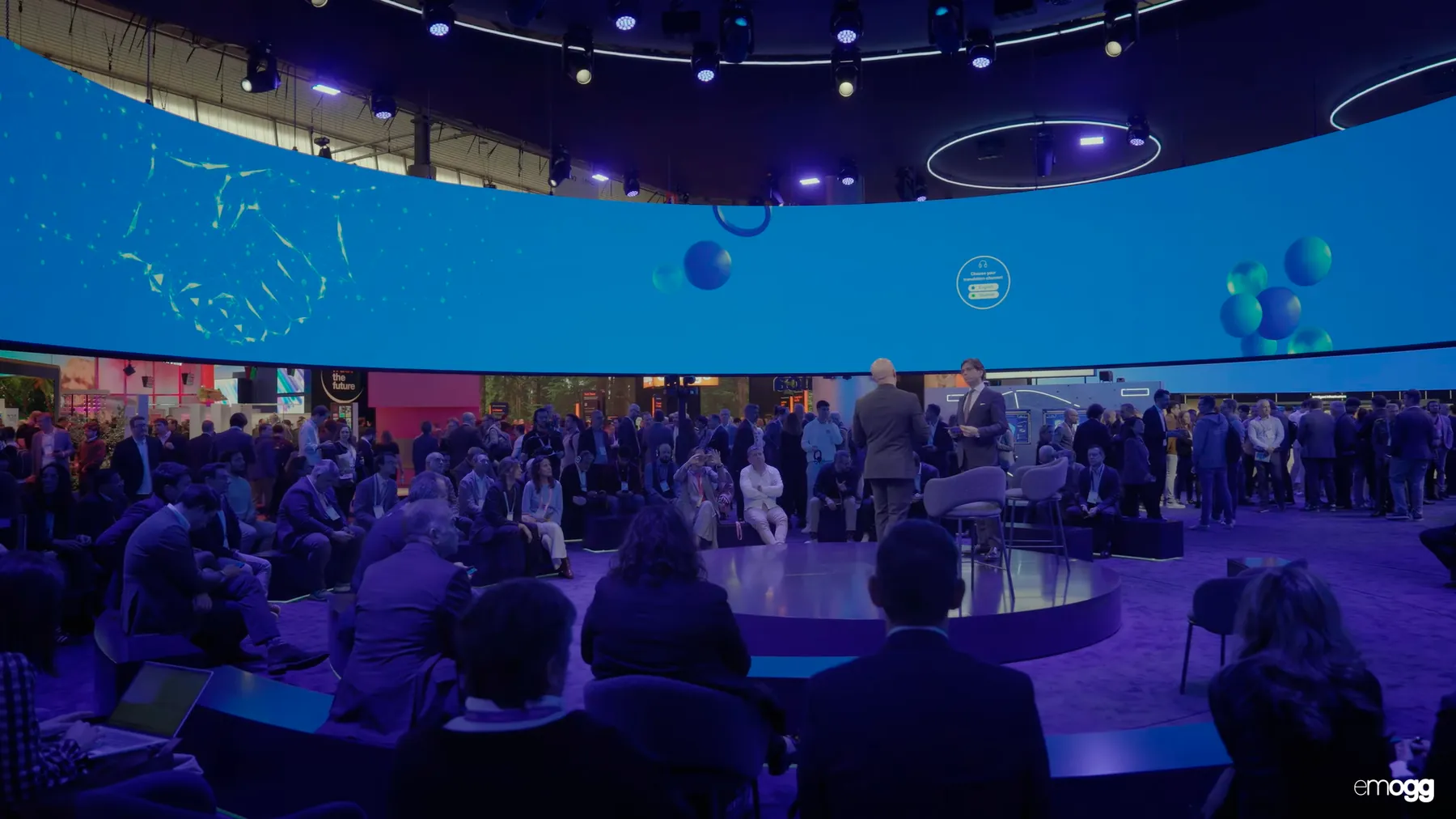 Stand de Telefónica en el MWC 2026, producido por Experientia