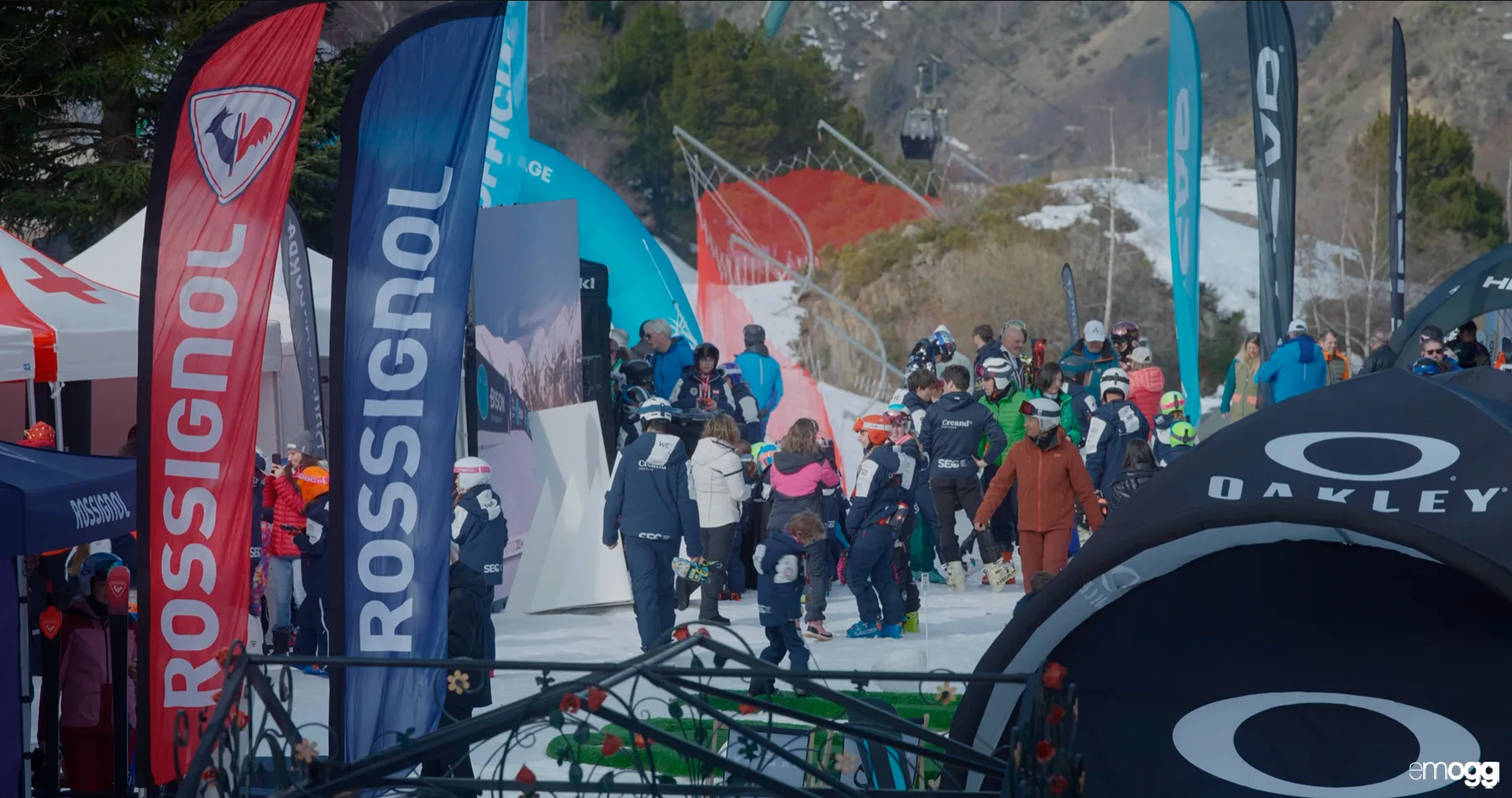 Grada principal de meta de la Copa del Mundo de esquí en El Tarter, Grandvalira