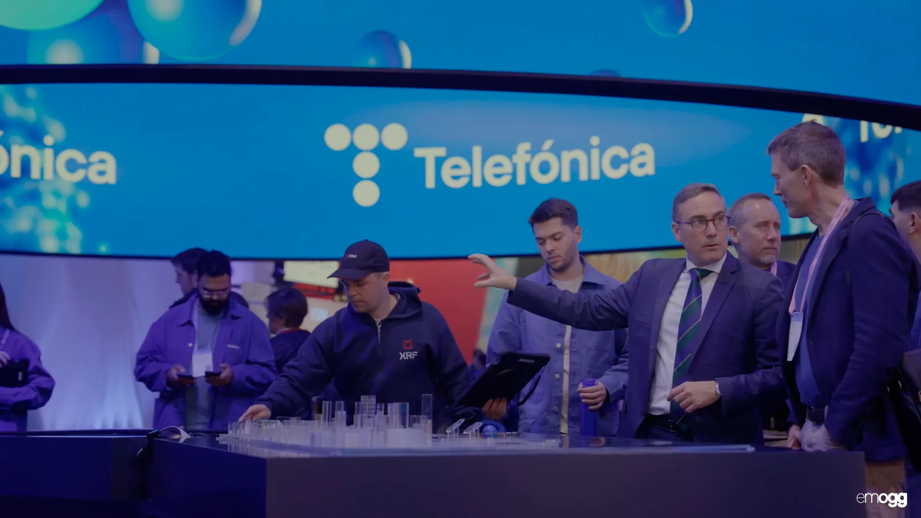 Stand de Telefónica en el MWC 2026, producido por Experientia